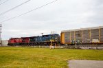 CP + CEFX AC44CW Locomotives leading a train